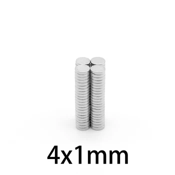 100-2000 kom. 4x1 mm Jaki Magneti Promjera 4 mm x 1 mm N50 Редкоземельный jaki Неодим 4*1 mm Magnet na veliko