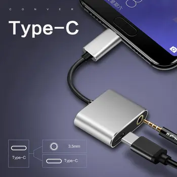 2 U 1 USB Konektor Tipa C-Do 3,5 mm Adapter Tip C Adapter za punjenje Tip C Do 3,5 mm Audio Adapter Za Punjenje 2 U 1 Fan USB C
