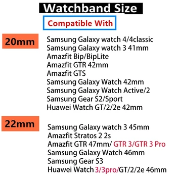 20 mm 22 mm Remen Za Samsung Galaxy Watch 4 Remen Klasični 46 mm/Aktivni 2 Narukvica Correa Gear S3 Frontier Za Samsung Watch 3 Remen