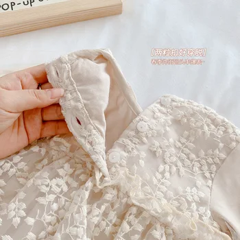 2021 Proljetna odjeća za novorođenčad djevojčice Svakodnevni s dugim rukavima Čipkan сетчатое body za bebe