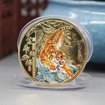 2022 Kineska Nova Godina Tigra Originalna Spomen Kovanice Kovanice Godine Tigar