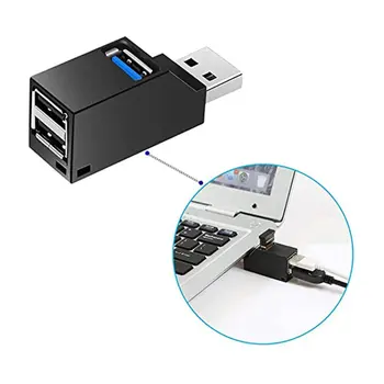 3.0 Ugrađeni Mini prijenosni USB-3-port Splitter USB produžni kabel Priključka ABS Plastični omotač iphone.