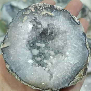 5-6 cm Prirodni ahat жеода kristalna rupu Mineralni uzorak sadrži kristalni klasteri iscjeljujuće energije kamen dekoracije za Noć vještica