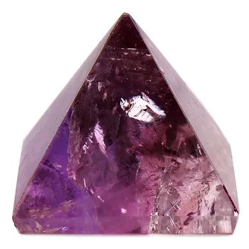 Ametist Kristalna Piramida Egipatskih Prozirni Kamen Dekor Kuće Površine Healing Darove 20 mm