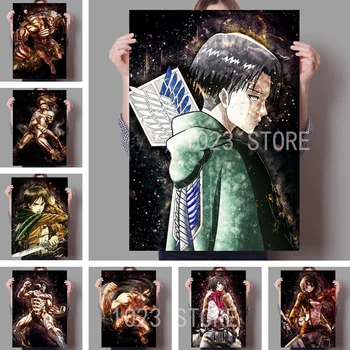 Anime Plakat NAPAD NA TITAN Eren Егер Slikarstvo Ispis Slika Na Platnu je Umjetničko Oblikovanje Zidova I Moderan Dekor Osnovnoj Sobe