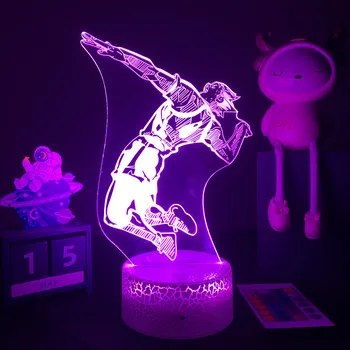 Anime Хайкю!! 3D LED noćno svjetlo Тобио Кагеяма Vitičastu lampa za dječje Spavaće sobe Dekor Noćni lampe Super Manga Gadget Дропшиппинг