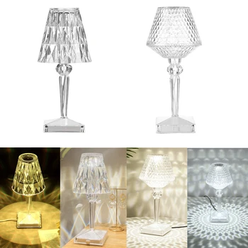 Diamond Lampe USB-Punjive Akril Dekoracija Stolna Lampa Spavaća soba Noćni Bar Kristalne Svjetiljke Dar noćno svjetlo