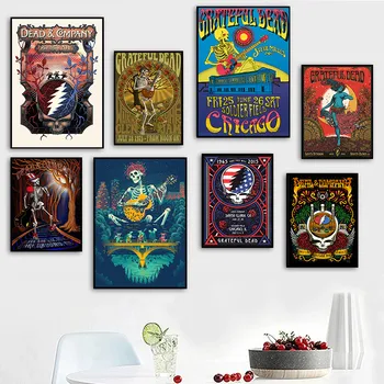 Grupa Grateful Dead Skandinavski Plakata I Grafika Zid Umjetnosti Slikarstvo Na Platnu Zidne Slike Za Uređenje Dnevnog Boravka