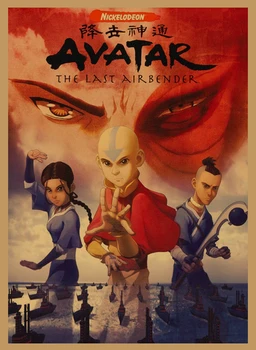 Klasicni Umjetnost Klasični Anime Avatar Zračni Plakati Kraft Papir Za Ukras Bar Naljepnice Za Zid Postavljanje Postera
