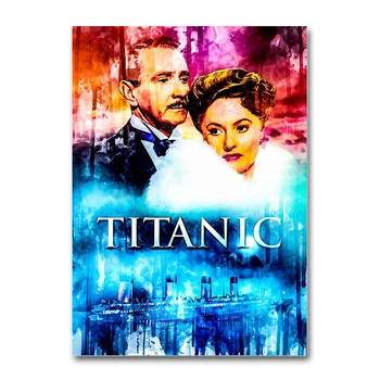 Klasični Titanic Film Plakat Zid Umjetnost Platnu Slikarstvo Nordijsko Romantična Figura Slikarstvo Grafika Home Dekor Zidno Slikarstvo za Spavaće sobe