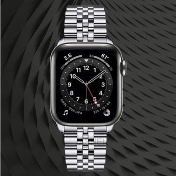 Metalni Remen Za Apple Watch 7 remen 41 mm 45 mm Narukvice od Nehrđajućeg Čelika Correa za iwatch 6 se 4 5 38 mm 40 mm 42 mm 44 mm