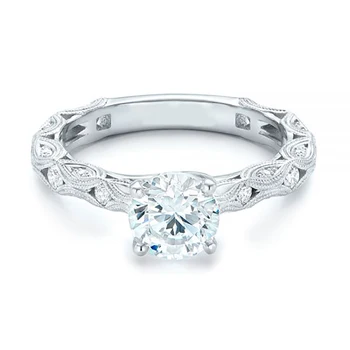 Modyle Nova Moda Crystal Angažman Noktiju Dizajn Vruće Prodaju Prstena za žene AAA Bijeli Cirkon Kubni Elegantan Prsten za Vjenčanje Donje