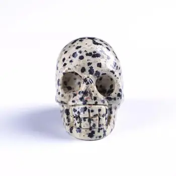 MOKAGY 2 Cm Prirodna Dalmatinska Jaspis Liječeći Crystal Skull Energetski Kvarc Kamen za Uređenje Doma Darove 1pc