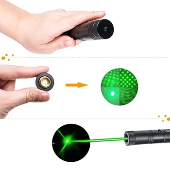 Moćan laserski gori zeleni laser 303 532 nm oznaka lovišta opreme laserski pokazivač sa baterijom i punjačem
