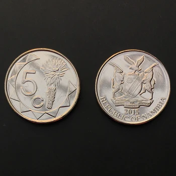 Namibija 5 Centi Nove Pravi Originalne Kovanice Collectible Kovanice Pravi Izdavanja Unc Afrika