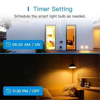 Pametna lampa 2700K-6500K RGB Tuya WiFi Žarulja je 5 W-20 W Glasovno Upravljanje Noćnom rasvjetom za kućnog Bara Rad s Alexa Google Home IOS i Android