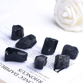 Prirodni Crni Turmalin Je Neobrađeni Kamen Crystal Nepravilan Mineralni Kristal Reiki Iscjeljivanje Demagnetiziranje Ukras Kuće Prikupiti Darove