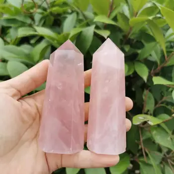 Prirodni Ružičasti Kvarc Spot Zdrav Crystal Kamen Pink kristalna toranj