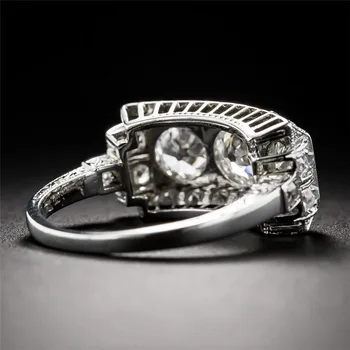 Prsten s bijelim dijamantom 2 karat Srebro S925 srebra Bague Bizuteria za žene Anillos srebrni nakit Tanki prsten za žene