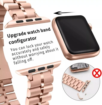 Remen od nehrđajućeg čelika za Apple Watch Remen 44 mm 40 mm 42 mm 38 mm Metalnih Narukvica za iWatch Serija 6 SE 5 4 3 2 1 može Zamijeniti remen