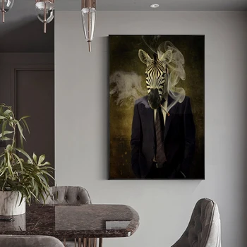 Sažetak Gospodin Portret zebre Umjetničkih Plakata i grafika Slikarstvo na platnu Zidnih slika životinja za dnevni boravak Uređenje doma
