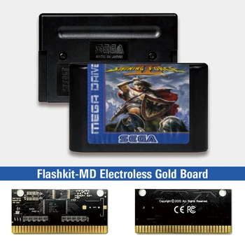 Shining Force II - EUR Label Flashkit MD Безэлектродная Gold PRINT naknada za igraće konzole Sega Genesis Megadrive