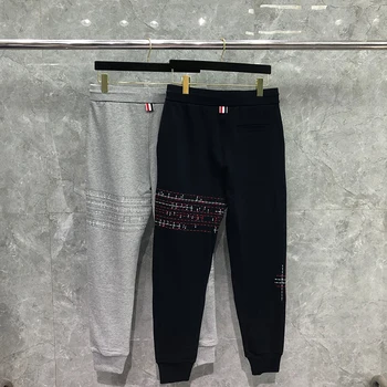 Sportske hlače TB PONUDA Jesensko-zimske hlače Modne marke hlače Klasične Pamučne lagane hlače s vezom u traku s petljom