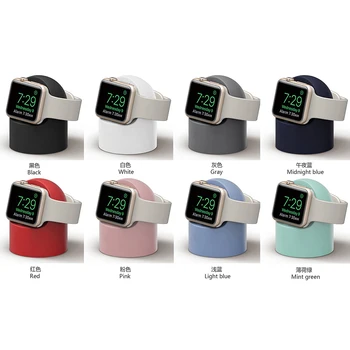 Stalak za punjač za Apple Watch 6 5 4 3 2 SE iWatch band 42 mm 38 mm 44 mm 40 mm Silikonski držač punjač za pribor apple watch