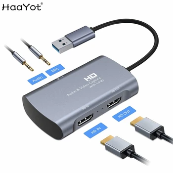 Type-C/USB 3.0 Dual kartica za snimanje videa, HDMI 4K 1080P 60 Fps PS4 i XBOX Prekidač Igre Audio Video prijenos uživo na laptop Macbook