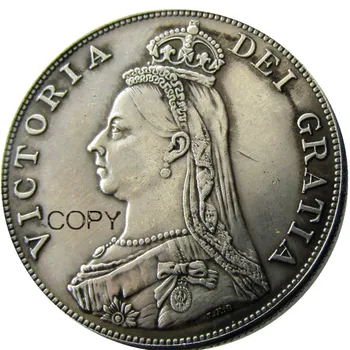 UF(02)velika Britanija, Victoria Dual Florin 1888 Посеребренная kopiju novčić
