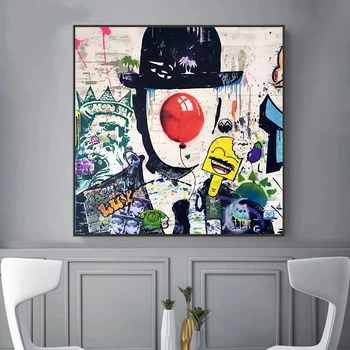 Umjetnost grafita Sin Čovječji Rene Magritte Platnu Plakata i grafika Pop-Art Slike na platnu Ulične Umjetnosti za Dnevni boravak Cuadros