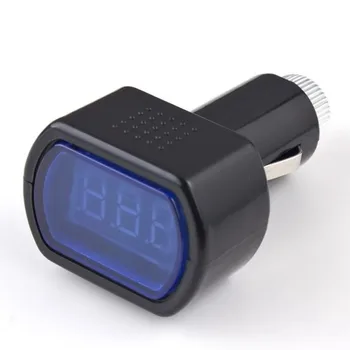 Univerzalni LED Digitalni Zaslon Upaljač za cigarete Električni Mjerač Napona Za Auto Auto Monitor Baterije Auto Voltmetar Crna