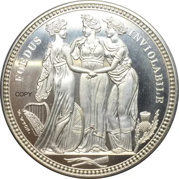 Velika britanija 1817 Tri Gracije Uzorak Crown W. W. JON Mesing Srebro Fotokopirni kovanice