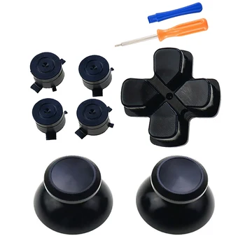 YUXI Za PS5 Kapice za hvatanje palca Poklopac za PS4 Pro Tanak kontroler od aluminijske Metala D Pad Tipke Smjera ABXY Gumb Bullets