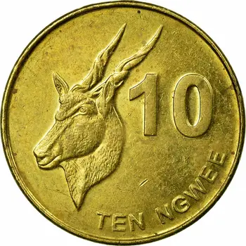 Zambija 10 Zlatnika Egwee 2012 Izdavanja Afrika Originalna novčić Kolekcionarska Izdanje Pravi Rijedak Spomen
