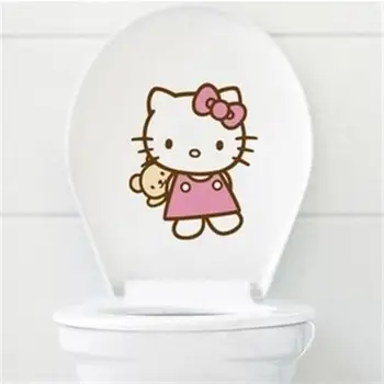 ТАКАРА ТОМИ Crtani film Hello Kitty Vodootporan Naljepnica za Wc Jednostavno ekološko uređenje Kupaonice Samoljepivi naljepnica na zidu